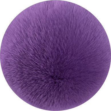 Mink fur skin dyed purple