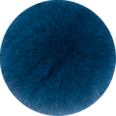 Mink fur skin dyed blue